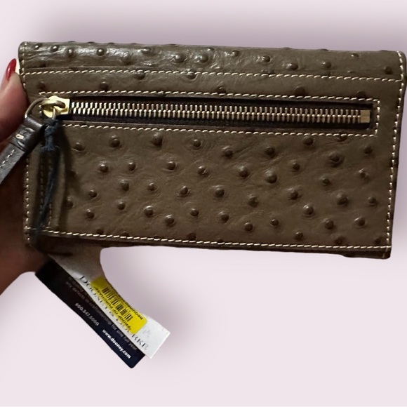 Dooney & Bourke Ostrich Small Drawstring purse & Wallet - Picture 9 of 11